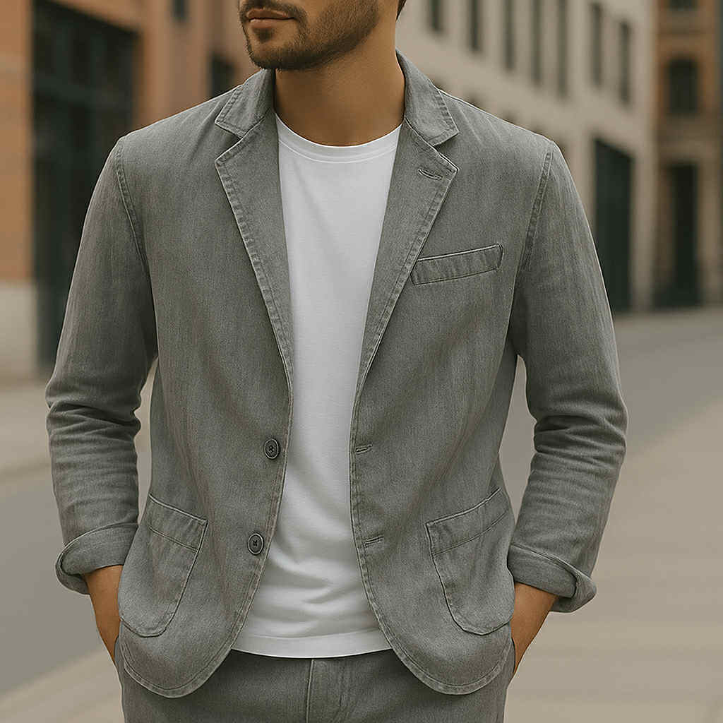 Men's Linen Blazer – Tailored Lightweight Jacket