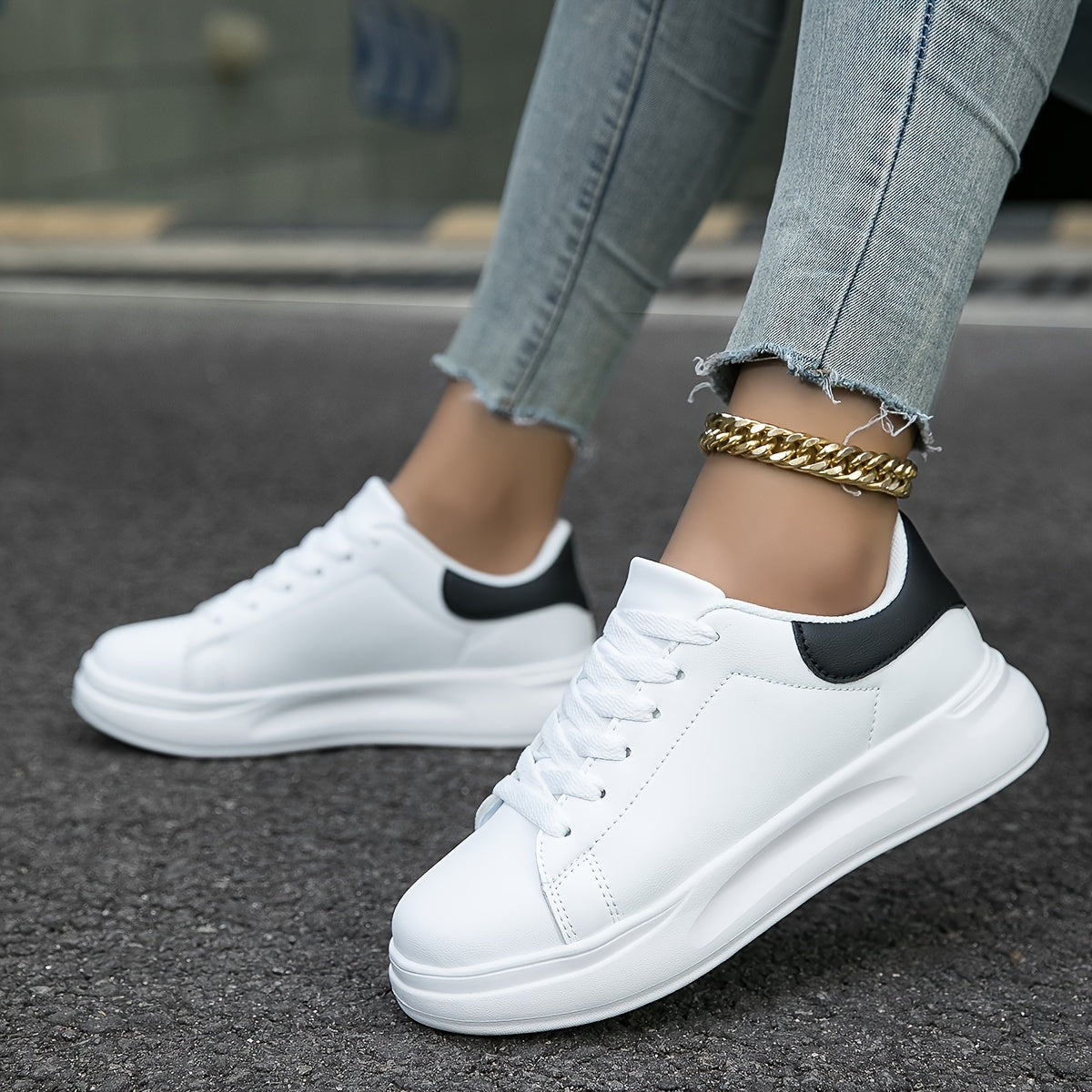 Women's Leather Sneakers Casual-4