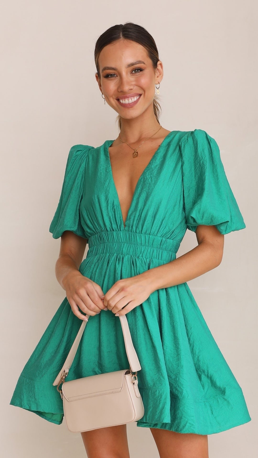 Women's Cotton Mini Dress Summer Dresses-4