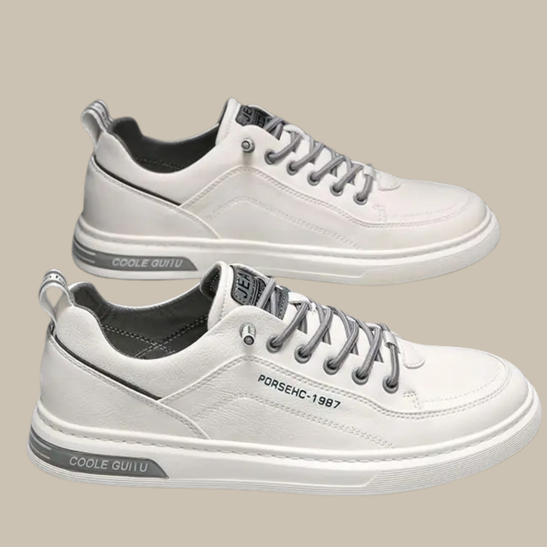 Men's Leather Sneakers Casual Retro Trainers-2