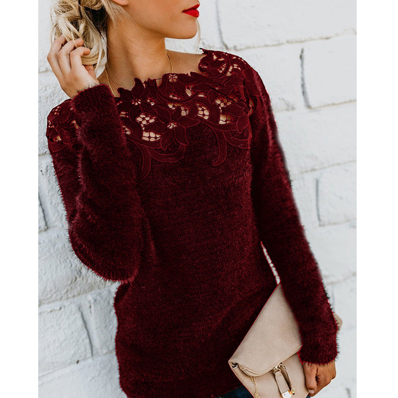 Variant image for Women's Cotton Blend Jumper Floral Minimalist Style-17