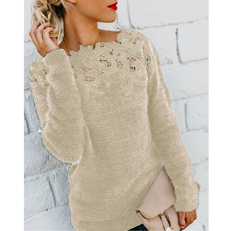 Variant image for Women's Cotton Blend Jumper Floral Minimalist Style-33