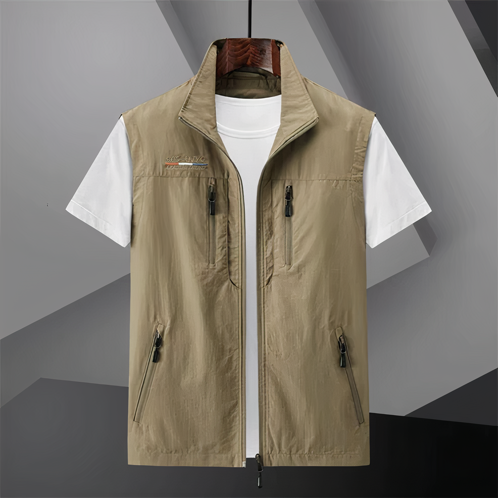 Men's Cotton Multi-Pocket Vest-2