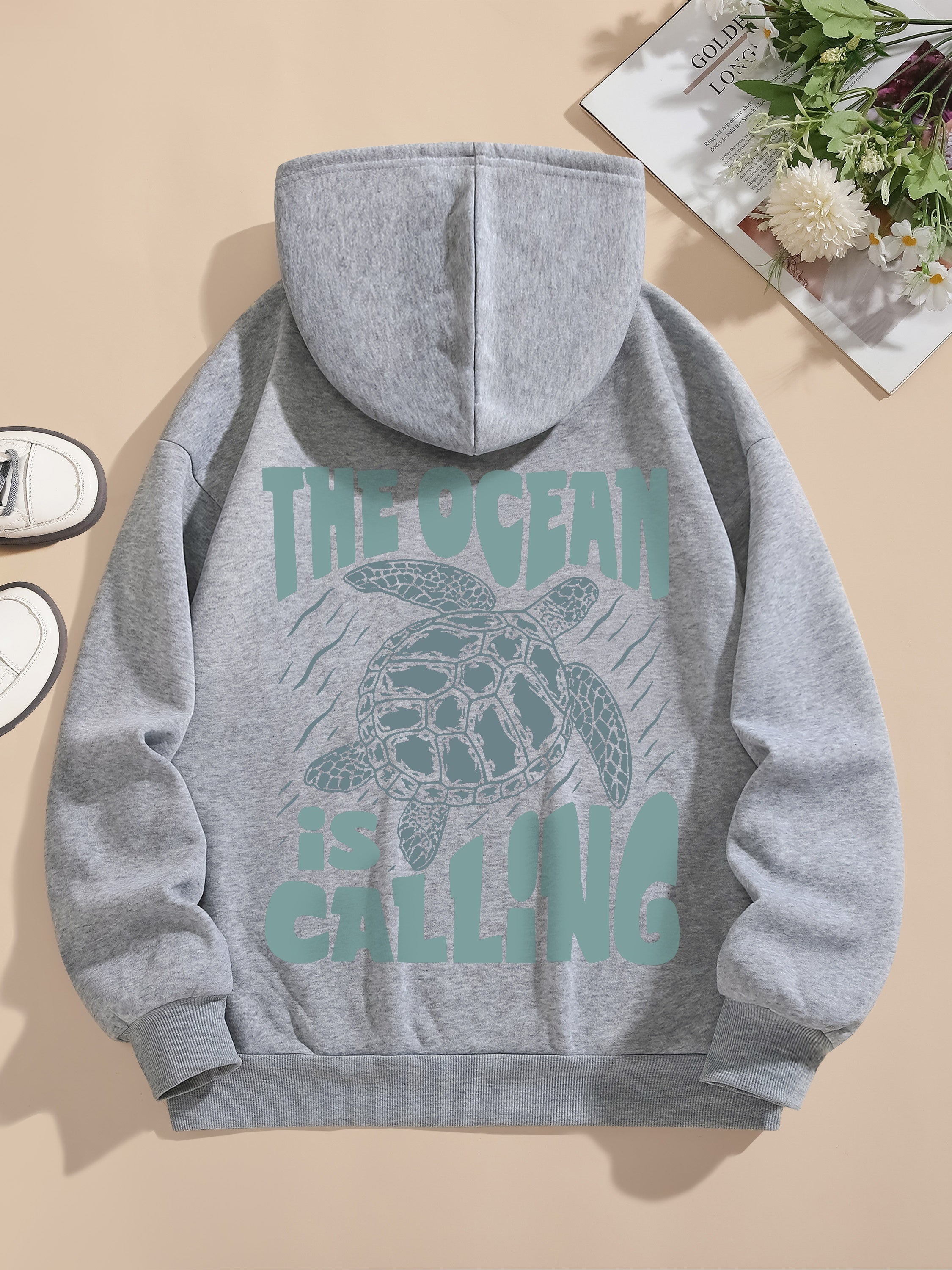 Variant image for Women's Cotton Hoodie Sweatshirt with Back Print-13