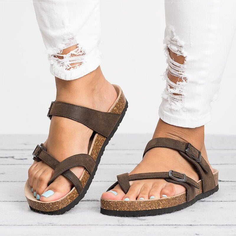 Variant image for Women's Leather Adjustable Sandals-10