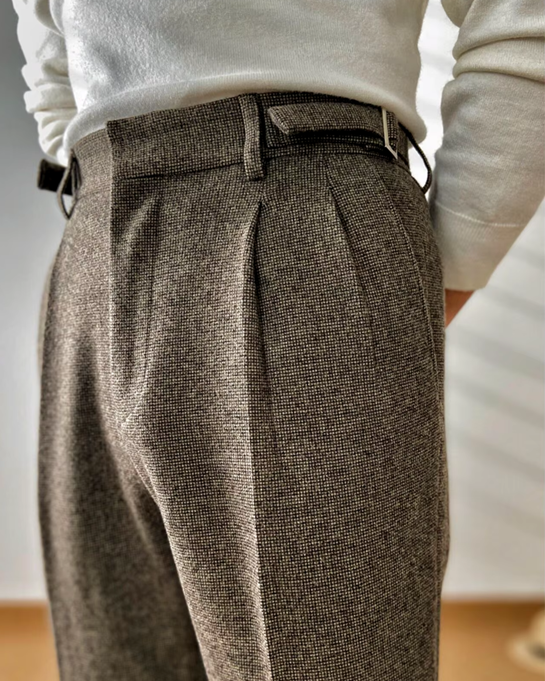 Variant image for Men's Wool-Blend Trousers Tailored Fit-1