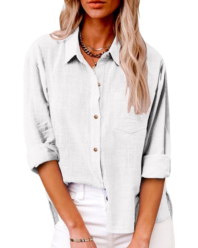 Variant image for Women's Linen Button-Down Shirt-26