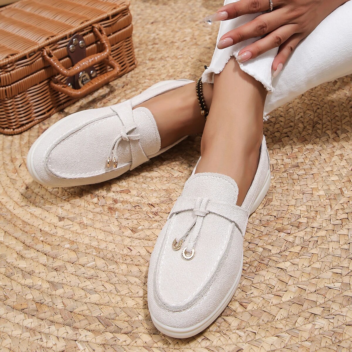 Women's Leather Loafers Elegant Design-1