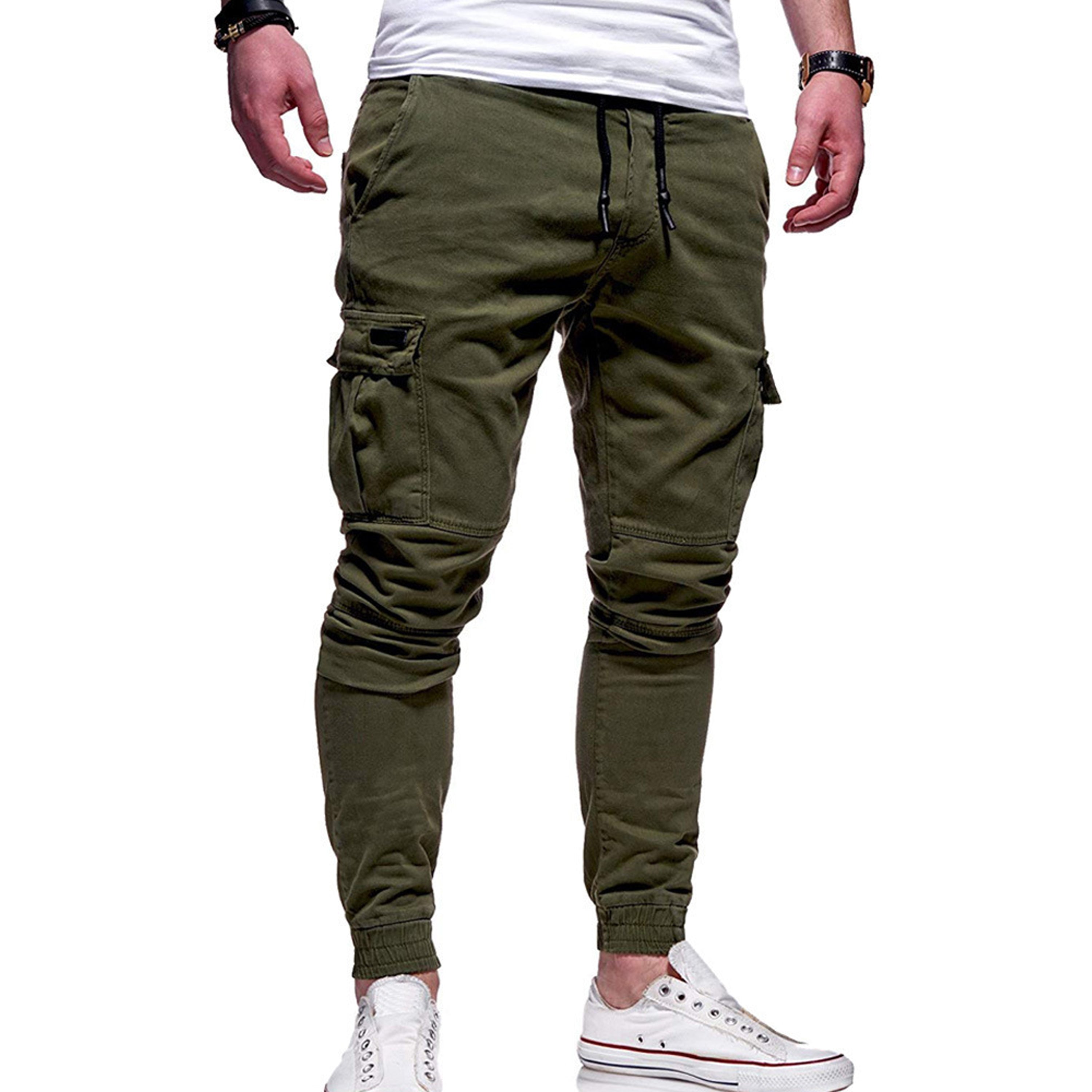 Variant image for Men's Cotton Cargo Joggers with Pockets-16