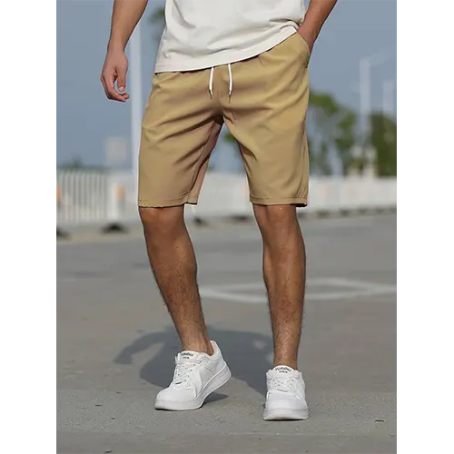 Men's Cotton High Waist Summer Shorts-3