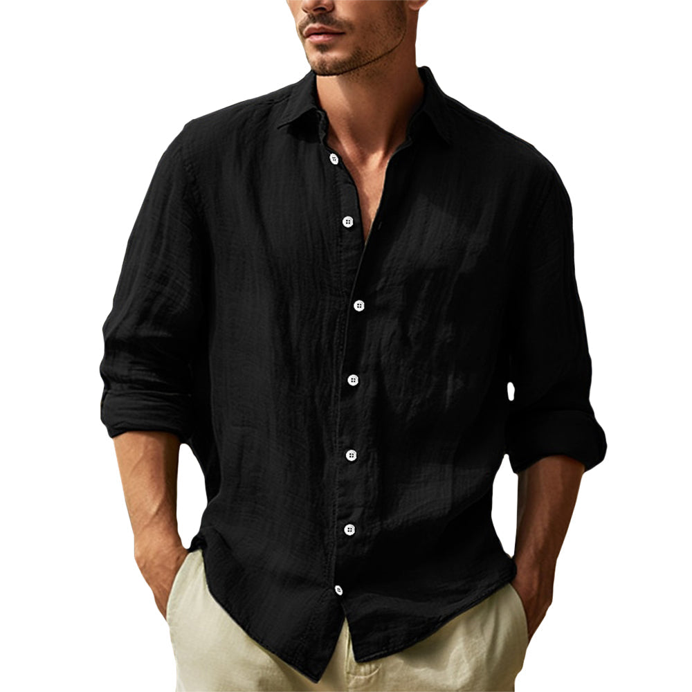 Variant image for Men's Linen Relaxed Fit Shirt-26