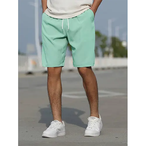 Men's Cotton High Waist Summer Shorts-4