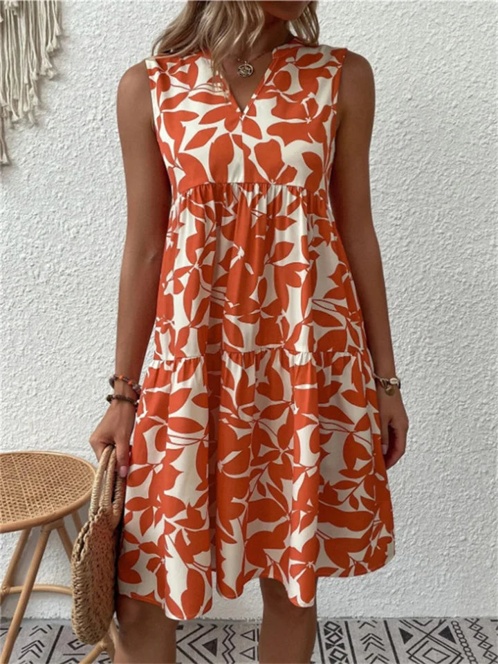 Women's Cotton A-Line Summer Dress Plus Size-3