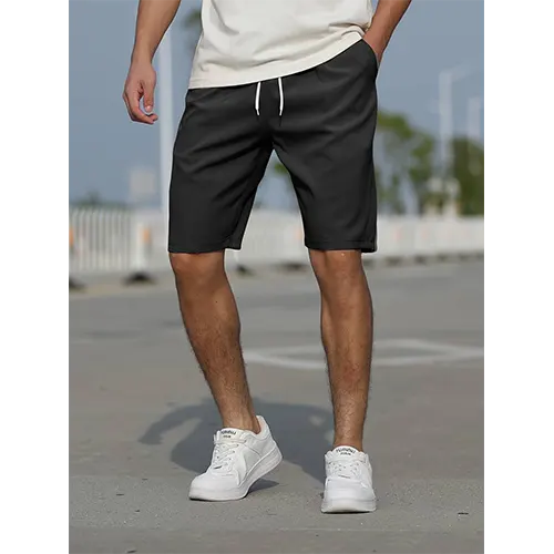 Men's Cotton High Waist Summer Shorts-5