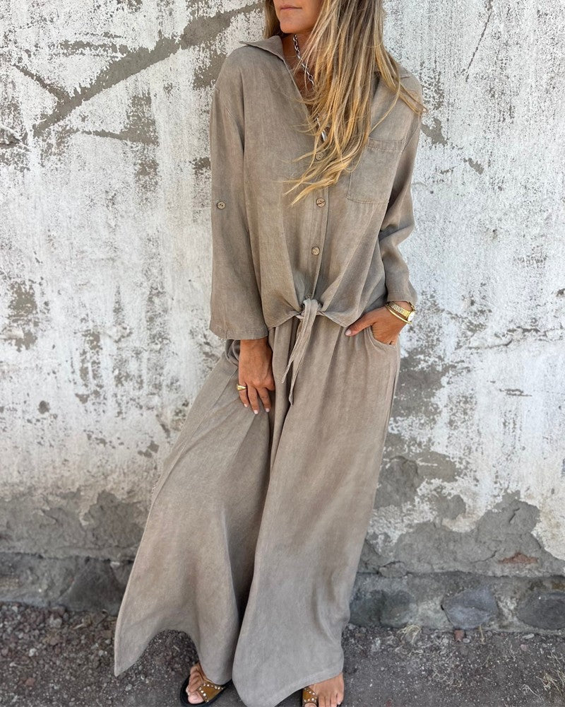 Variant image for Women's Cotton Loungewear Two-Piece Set-1