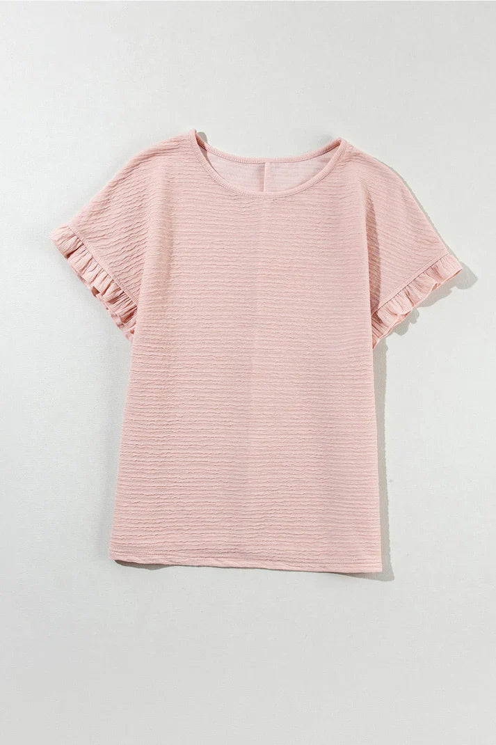 Women's Cotton Ruffle T-Shirt-6