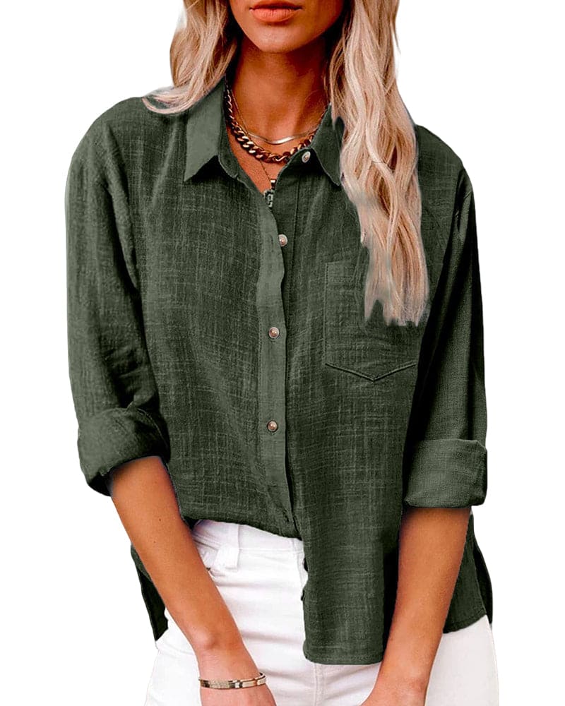 Variant image for Women's Linen Button-Down Shirt-21