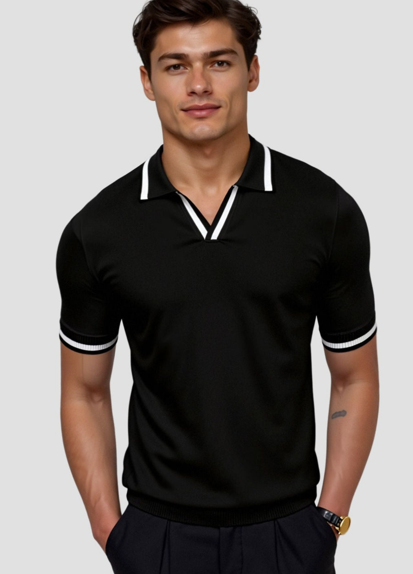 Slim Fit Polo for Men – Soft Cotton & Tailored Style