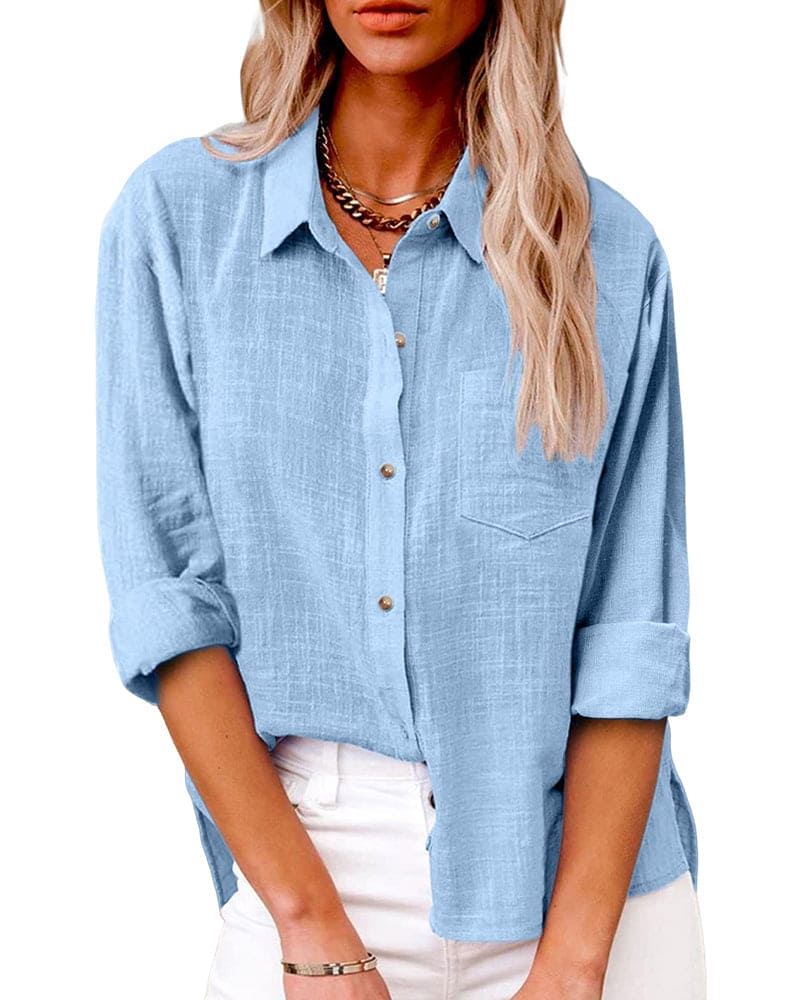 Variant image for Women's Linen Button-Down Shirt-6