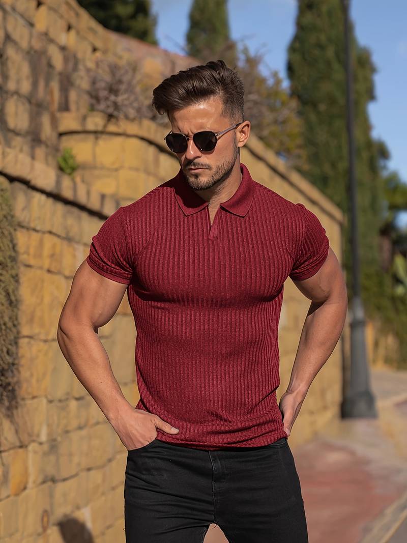 Variant image for Men's Cotton Slim Fit Ribbed Shirt-9