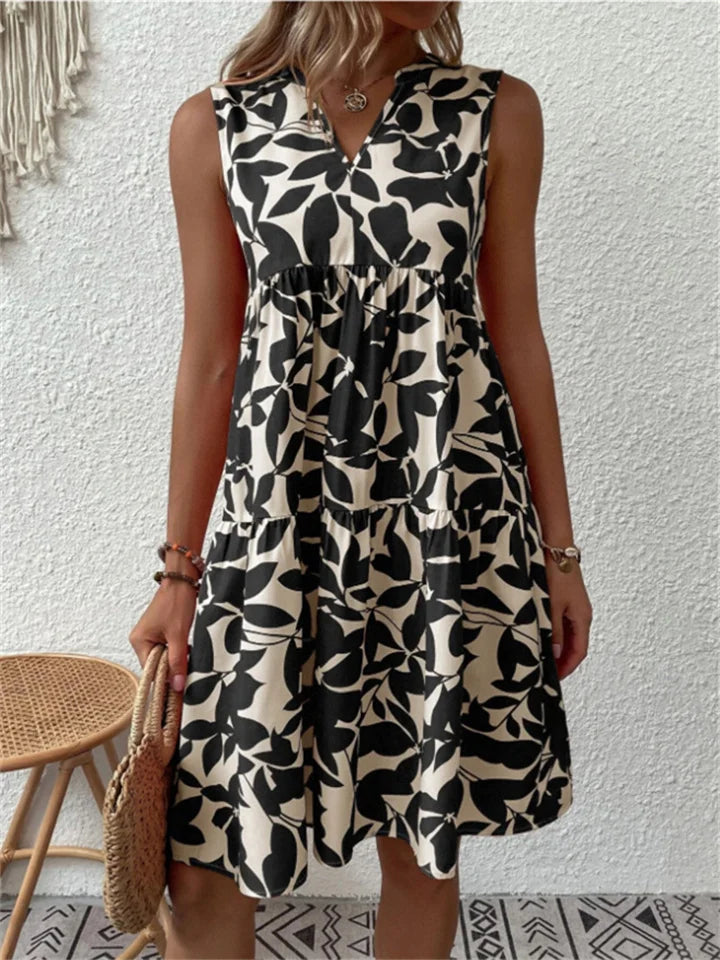 Variant image for Women's Cotton A-Line Summer Dress Plus Size-19
