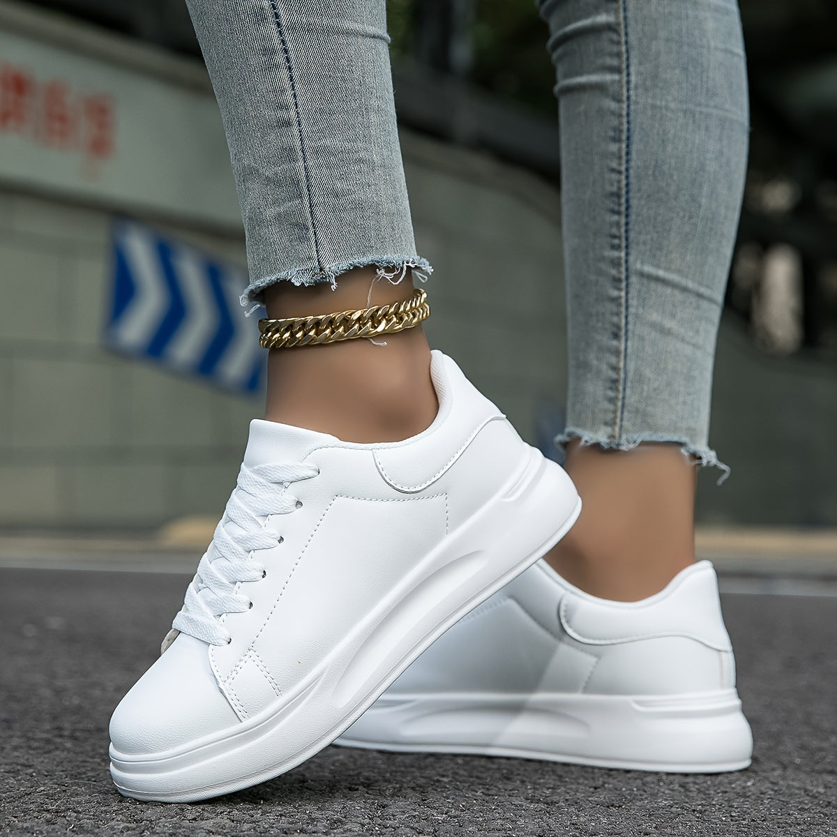 Variant image for Women's Leather Sneakers Casual-1