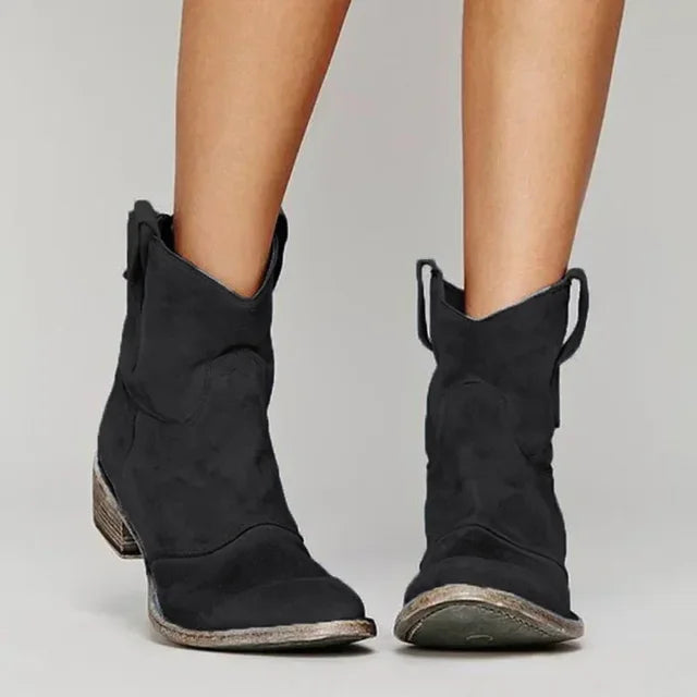Ankle Boots - Cowboy Shape Blend Upper And Steady Support