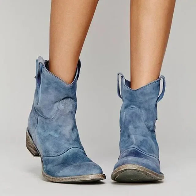 Ankle Boots - Cowboy Shape Blend Upper And Steady Support
