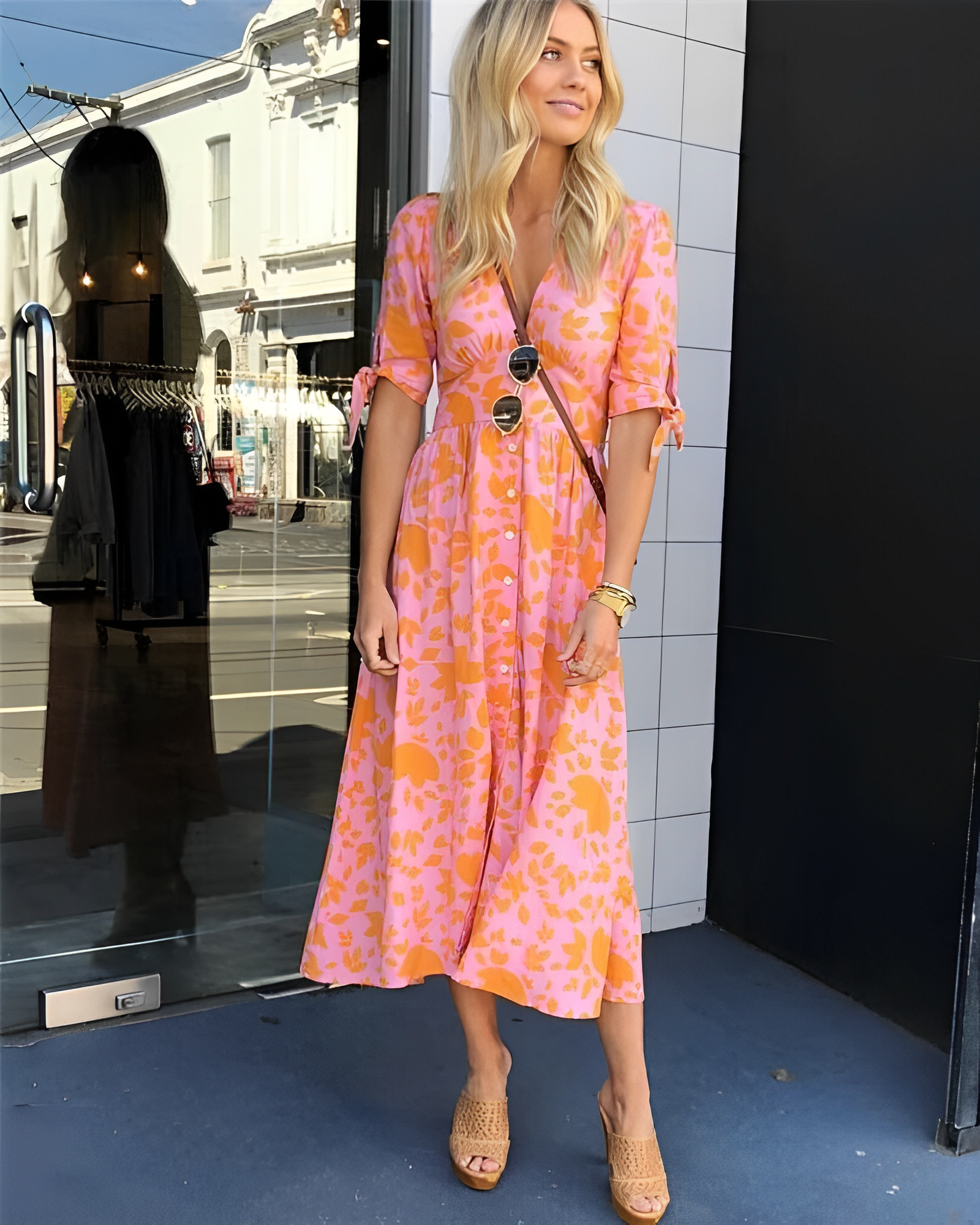 Women's Cotton Maxi Dress-2