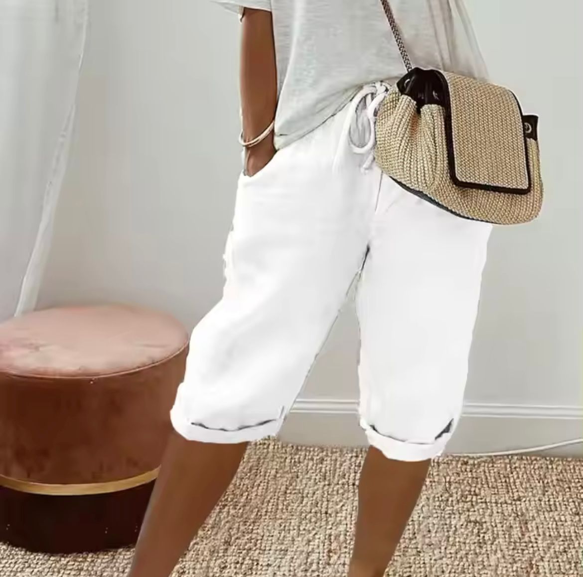 Bermuda Shorts - Elastic Waistband & Easy On Off Fit