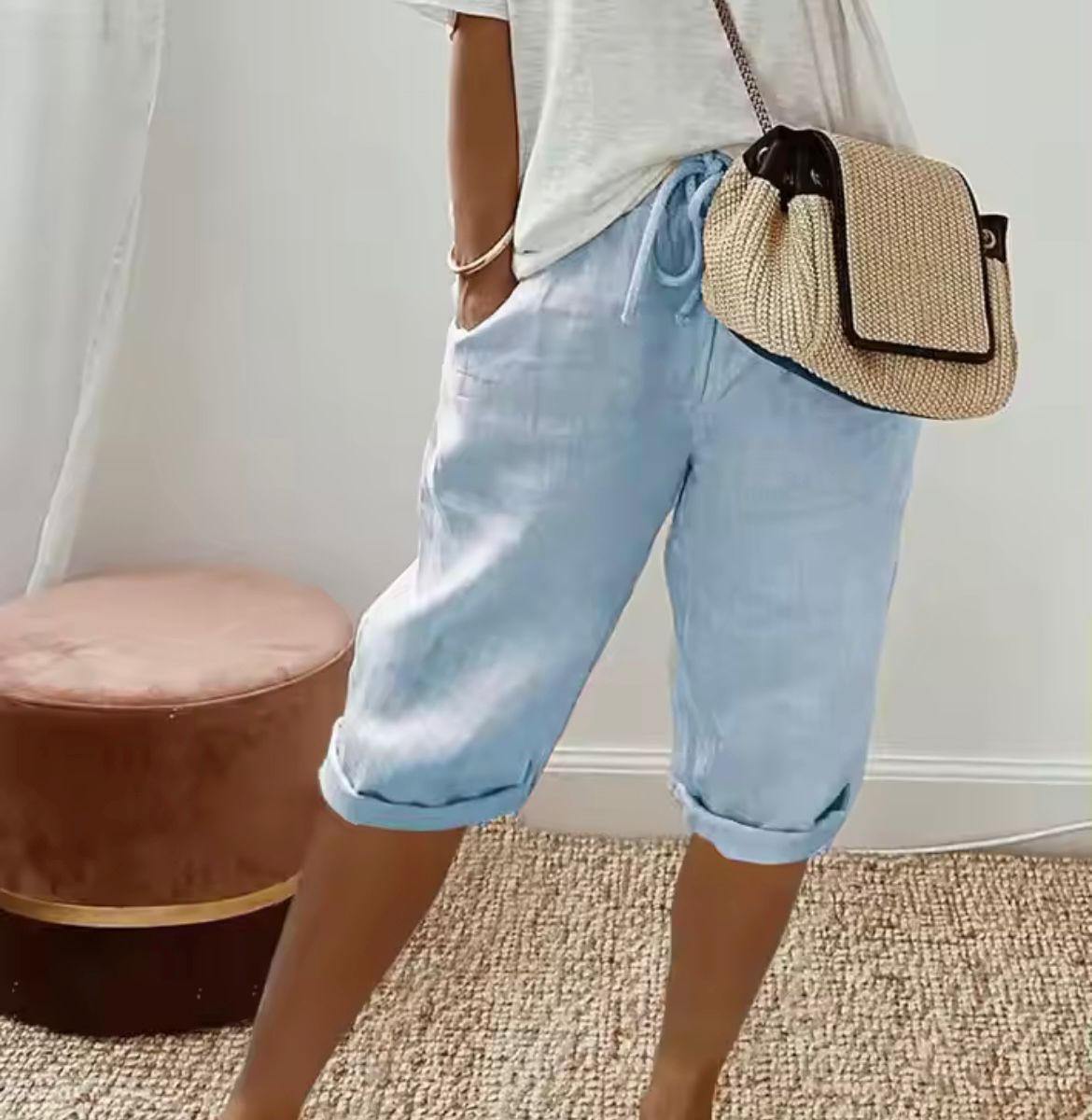Bermuda Shorts - Elastic Waistband & Easy On Off Fit