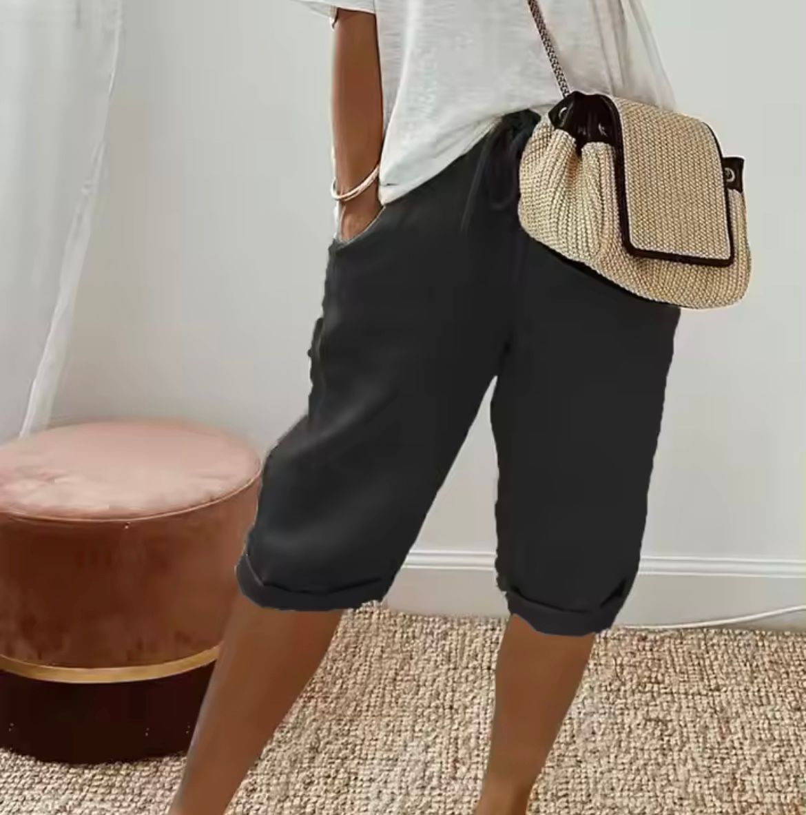 Bermuda Shorts - Elastic Waistband & Easy On Off Fit