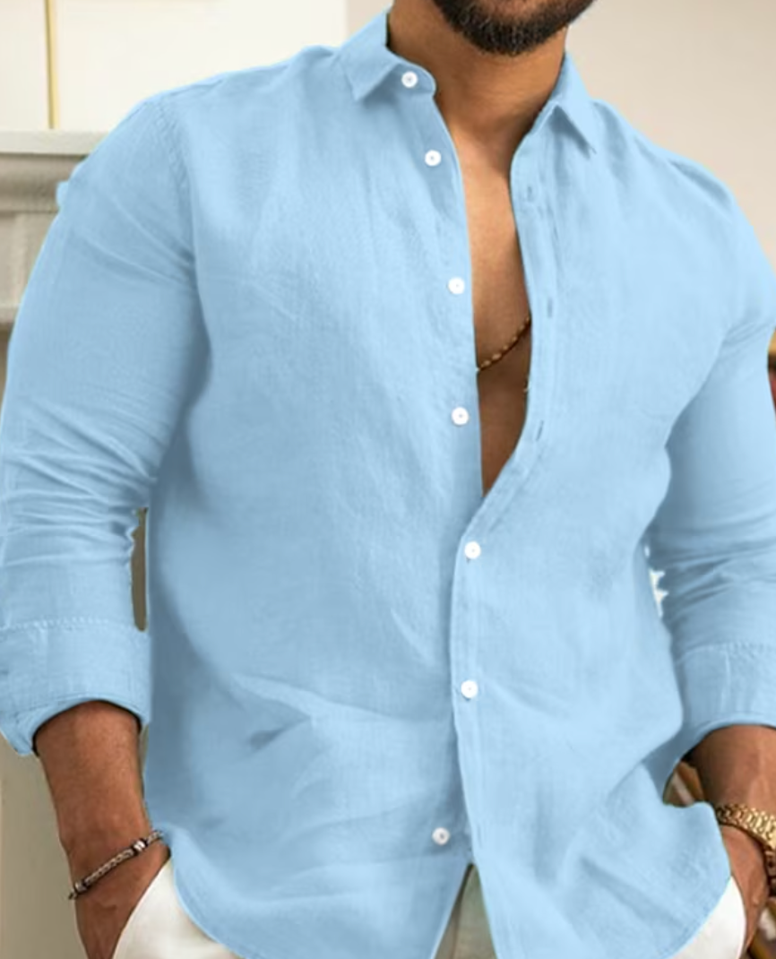 Variant image for Men's Linen Shirt Stylish Design-15