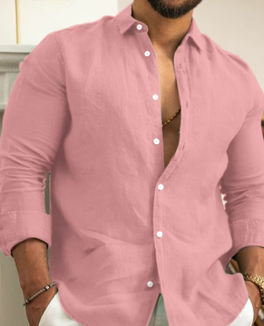 Variant image for Men's Linen Shirt Stylish Design-29