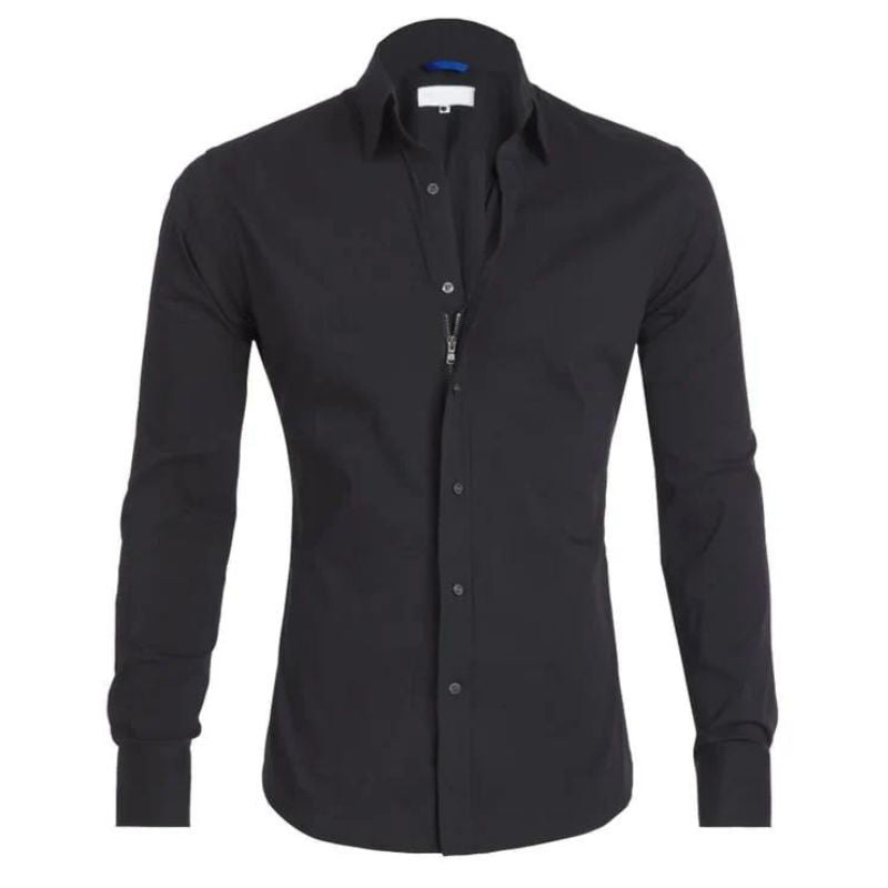 Blouse - Polyester Blend Hidden Zip And Wrinkle Control