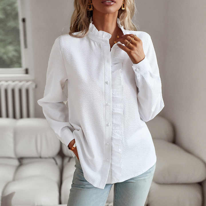 Blouse – Structured Front Top & Long Sleeve Movement Ease