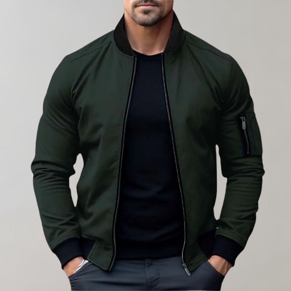 Bomber Jacket - Slim Cut And Lightweight Zip Front Ease