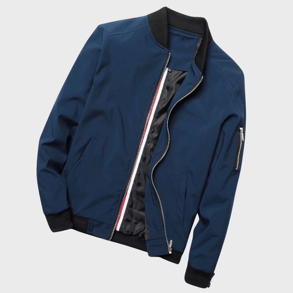 Bomber Jacket - Slim Cut And Lightweight Zip Front Ease