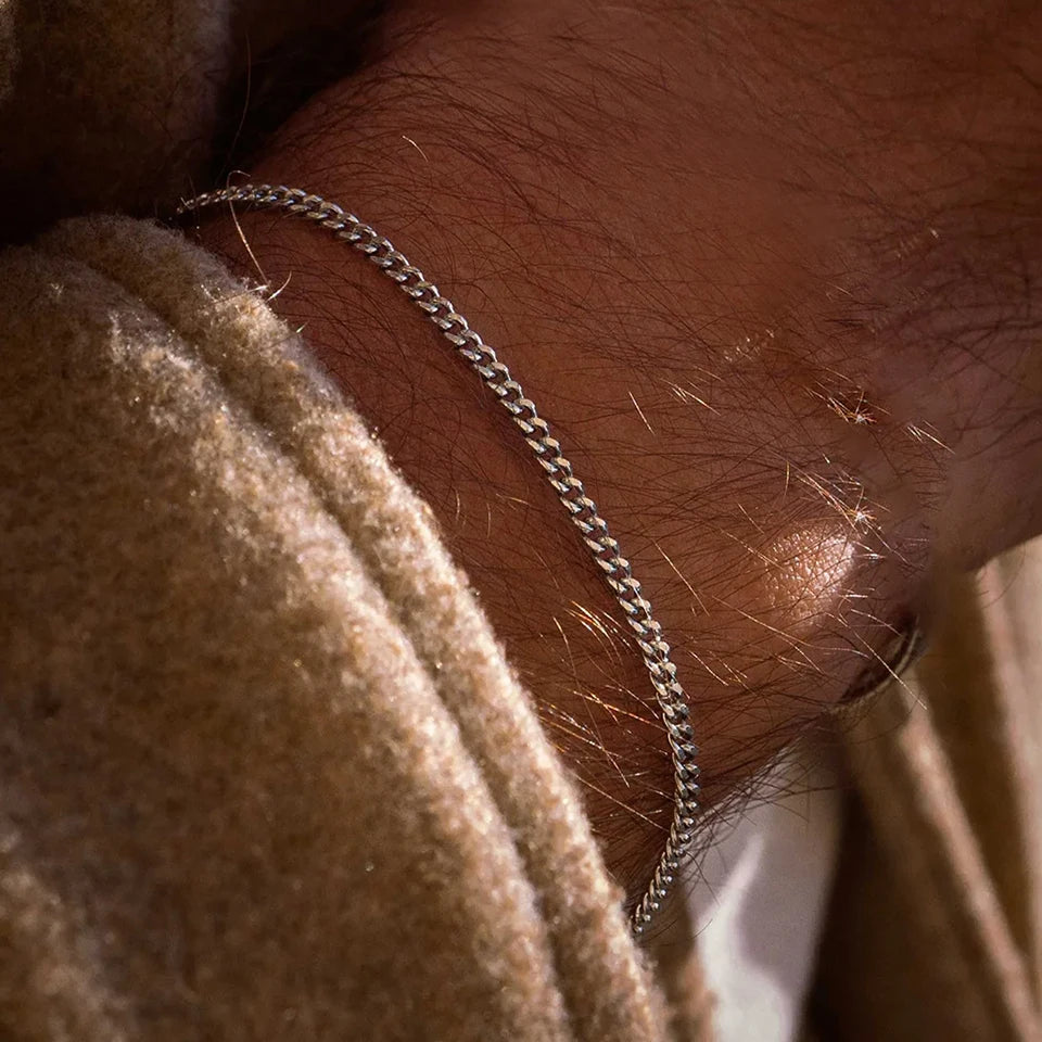 Bracelet - Smooth Metal Blend Band And Close Fit Lightweight