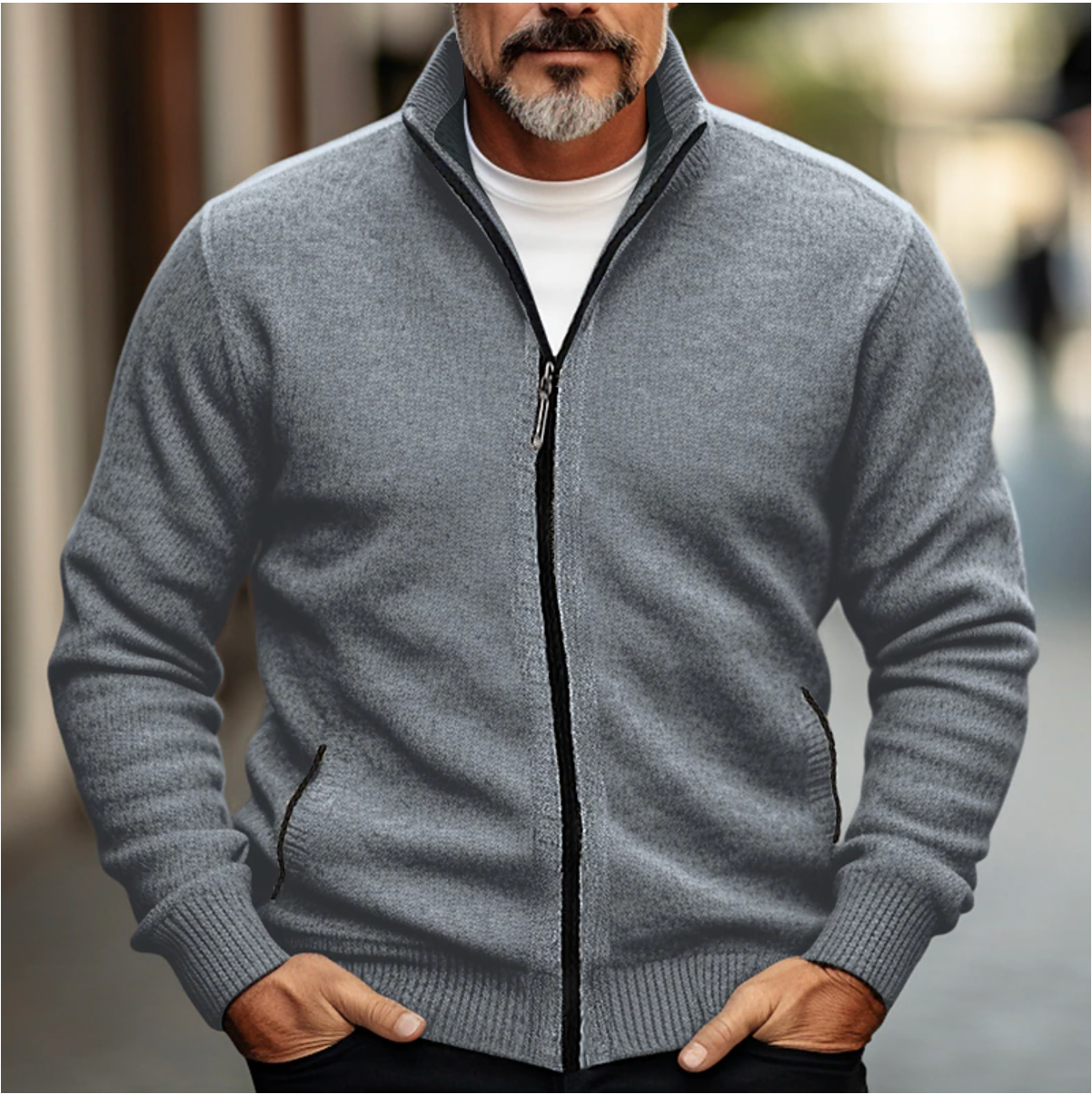 Cardigan - Button Front & Waist Length Warm Layering
