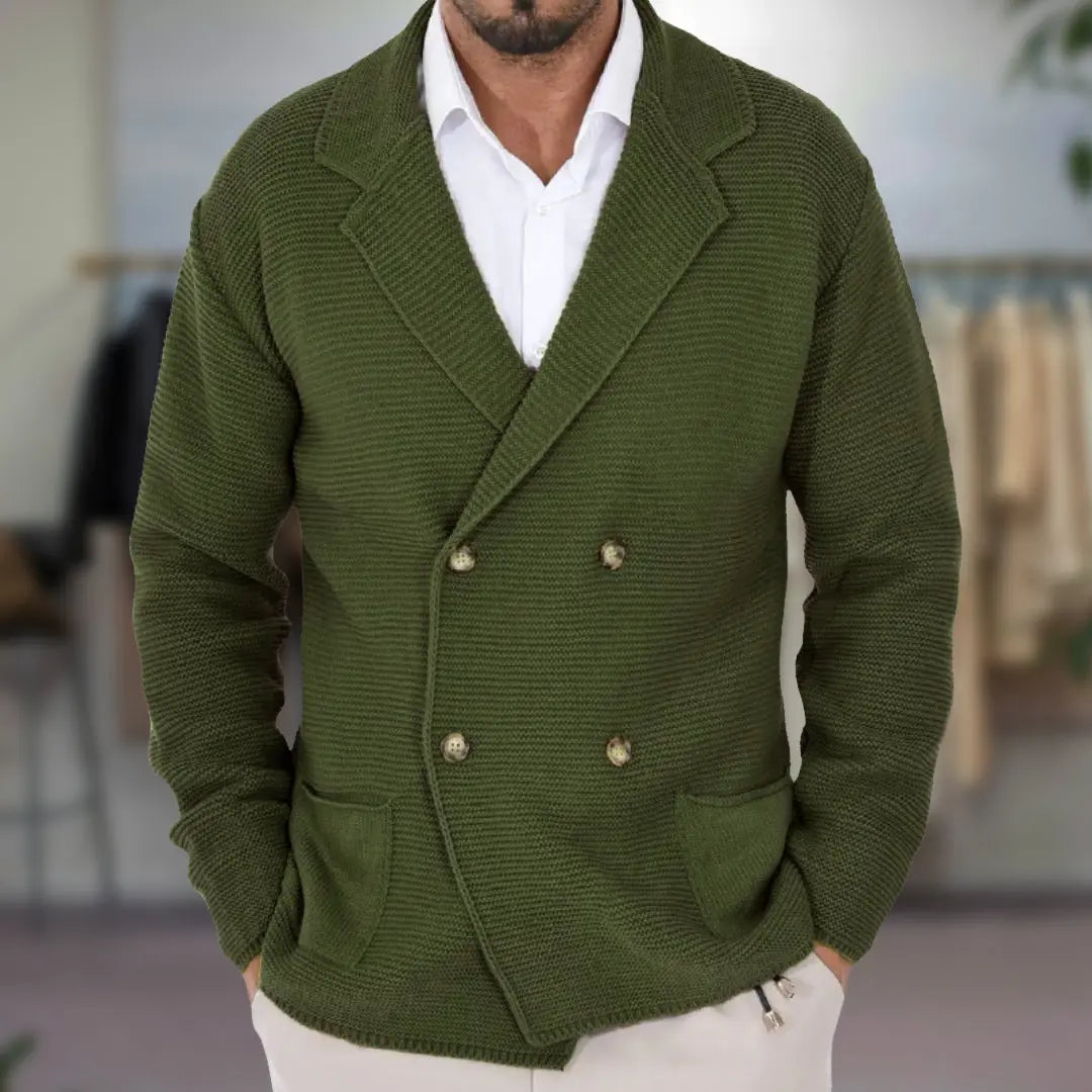Cardigan - Double Breasted Tailored Shape & Breathable Fit