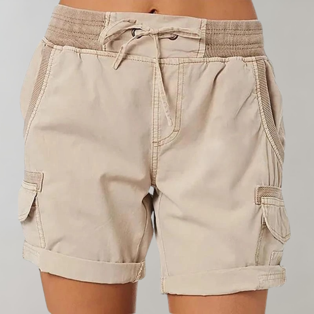 Cargo Shorts - Elastic Waistband and Secure Cargo Pockets