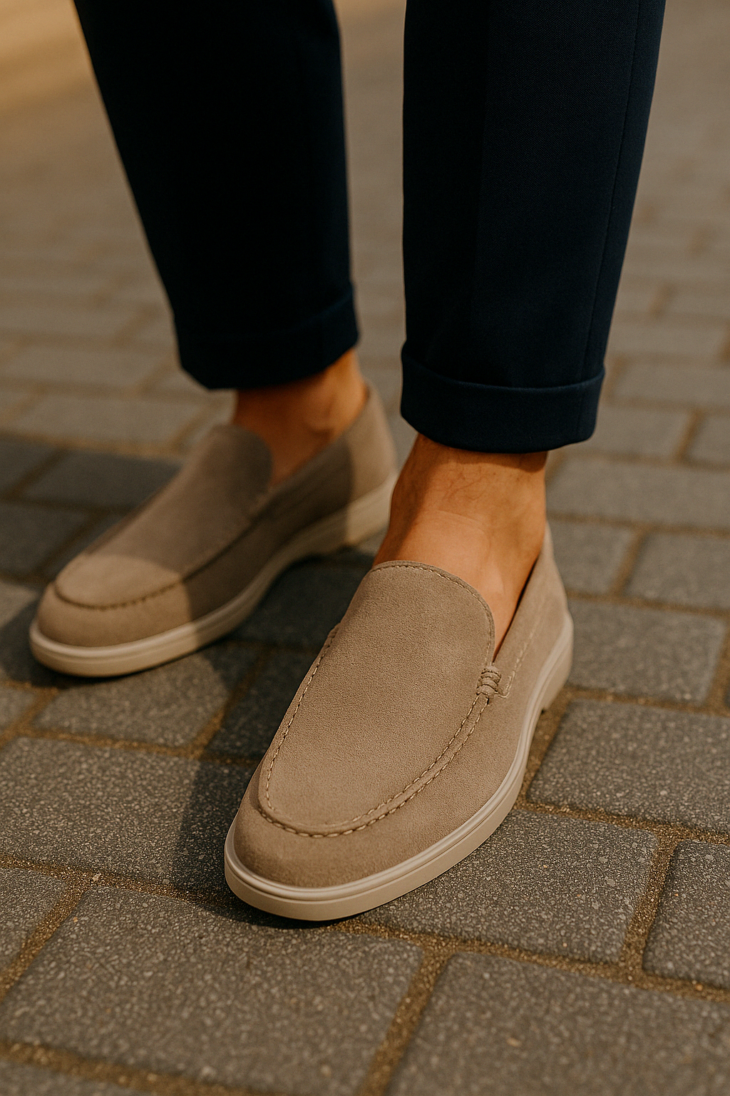 Men's Suede Loafers Classic Comfort Shoes-2
