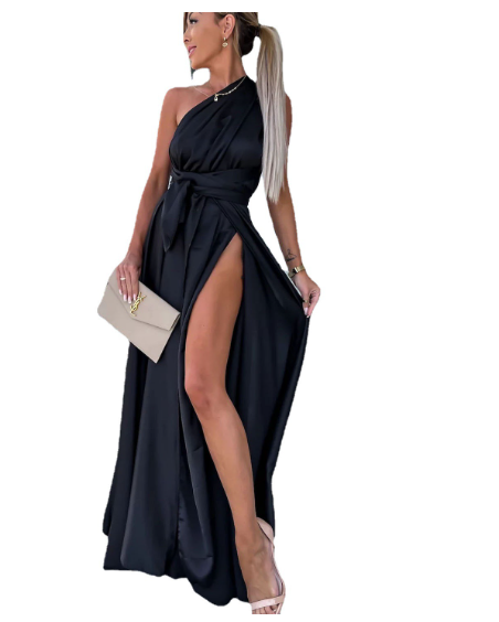Variant image for Women's Maxi Dress Halter Neck High Split-25