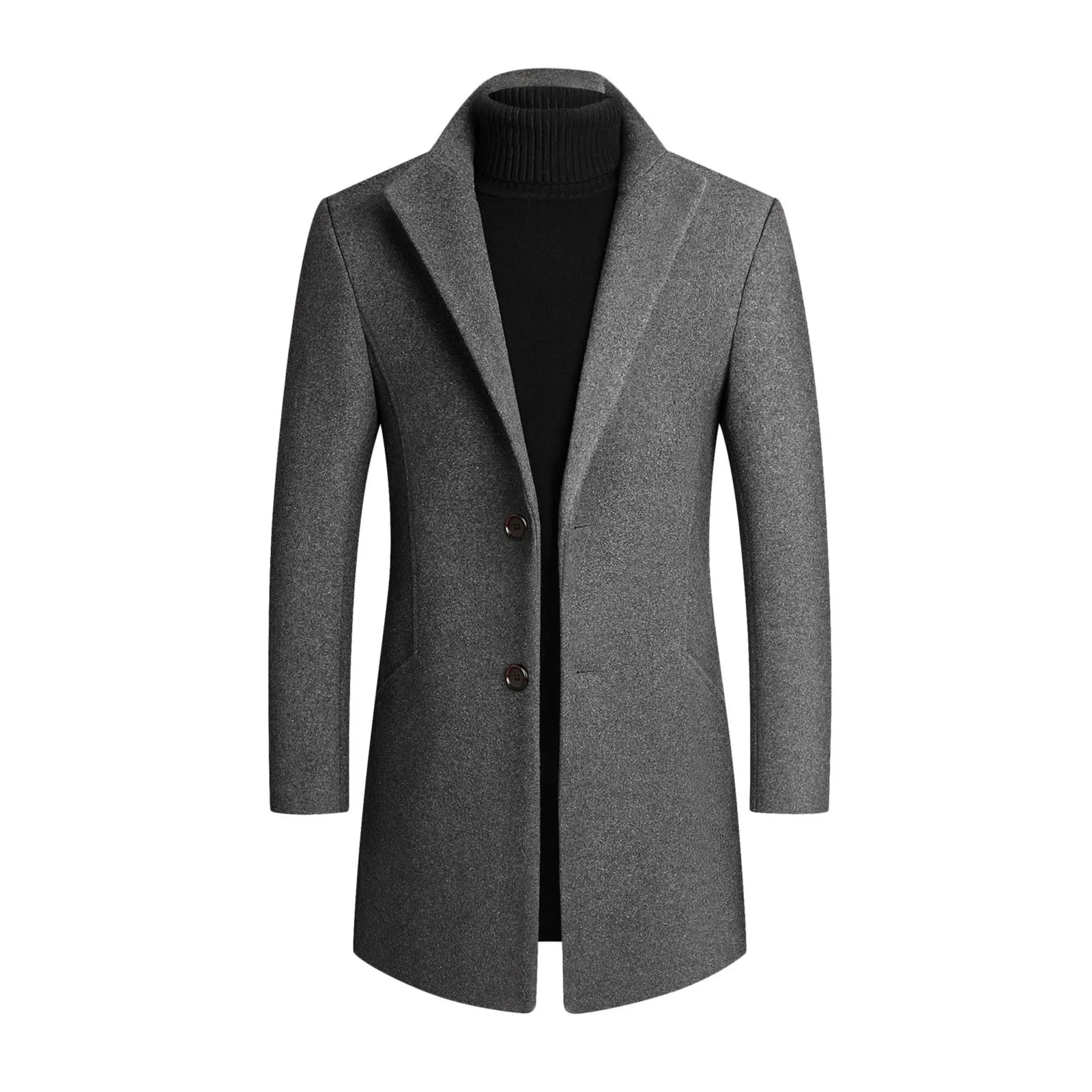 Coat- Warm Blend Wind Resistant Outer And Insulating Lining