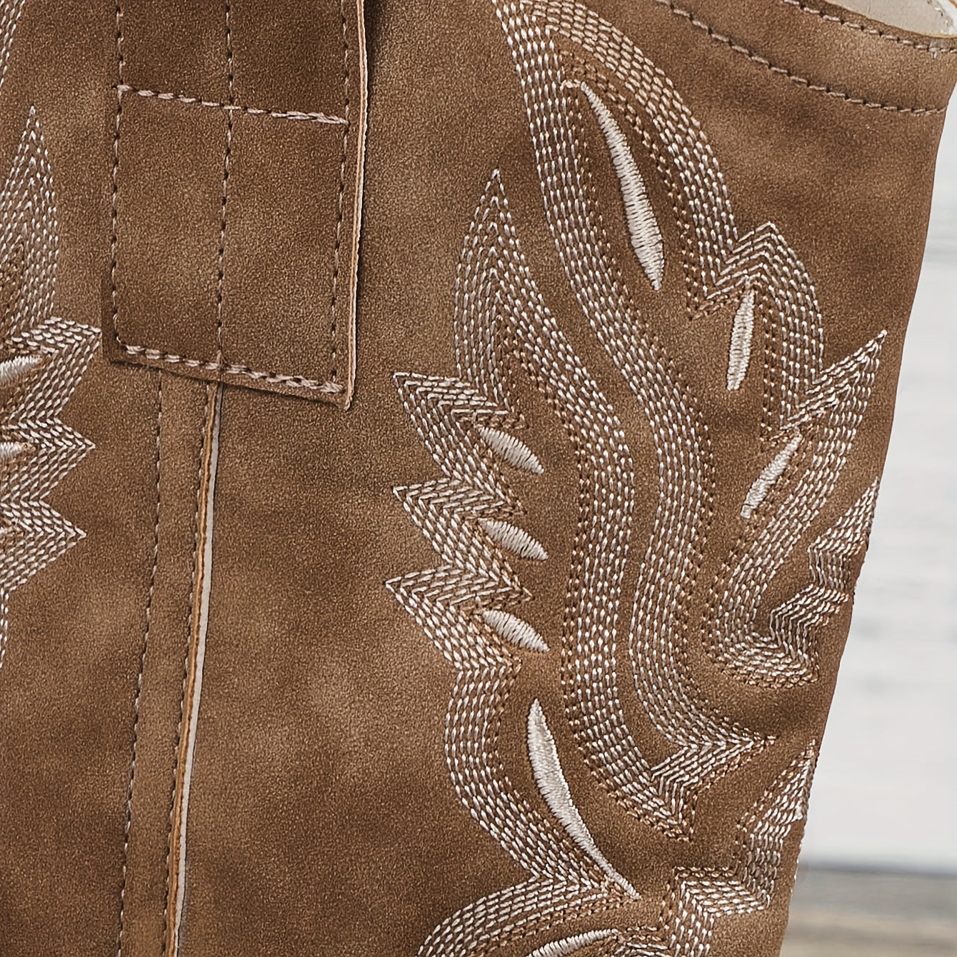 Cowboy Boots - Polyester Blend Chunky Heel and Steady Base