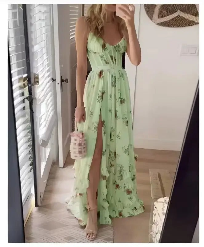 Dress - Flowing Silhouette And Long Skirt For Easy Movement