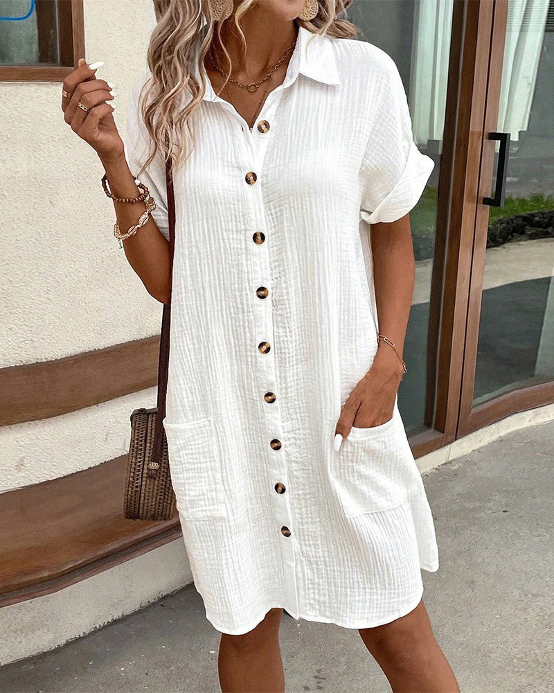 Dress - Loose Silhouette And Breathable Lightweight Blend