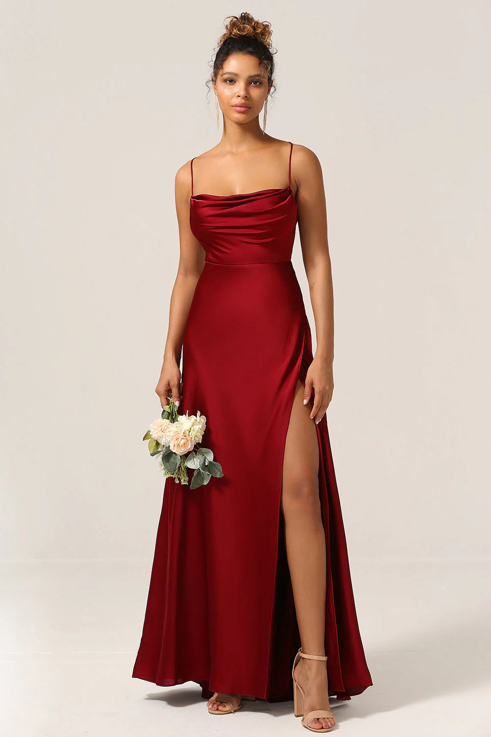 Dress - Polyester Blend Open Back Maxi & Air Flow Ease