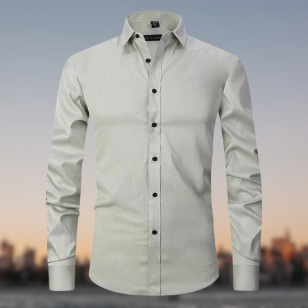 Dress Shirt Polyester Blend - Slim Shape And Smooth Drape